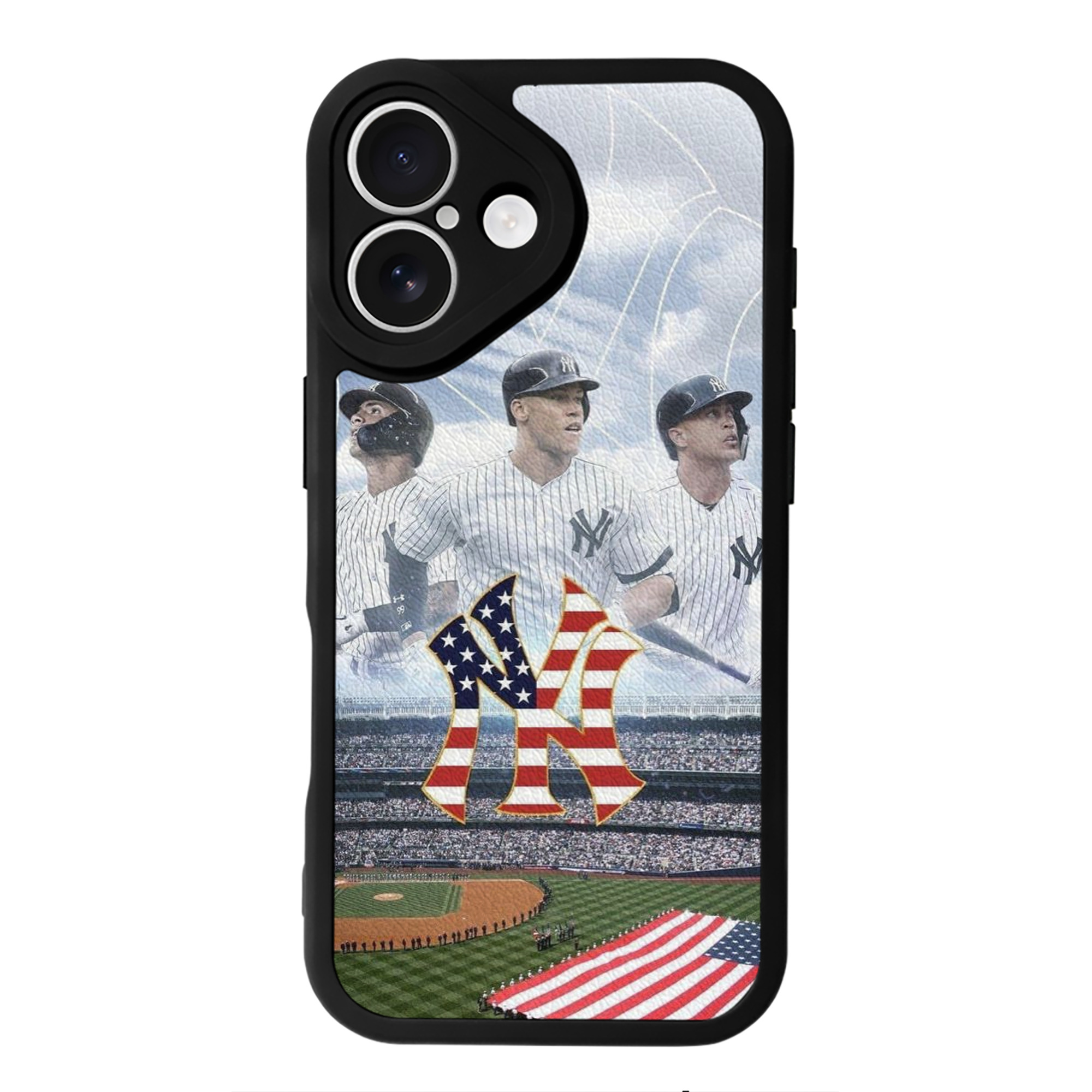 New York Yankees 161 IPhone 16 Silicone Leather Case – UV Print, Lambskin Texture – Perfect Fit, Wireless Charging Compatible, Scratch Resistant, Precise Cutouts – Stylish Protection For IPhone 16